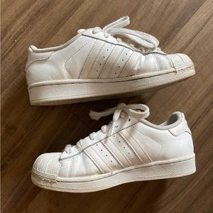 White Adidas Superstars
